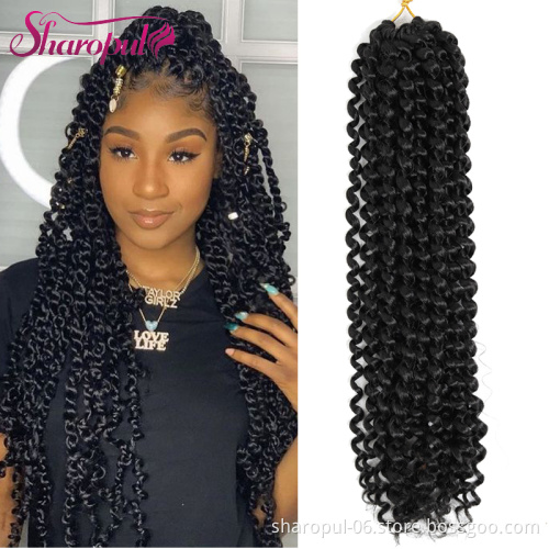 Freetress Crochet Braids Synthetic Braiding Curly Hair Extensions Natural Black Pre Loop Island Twist